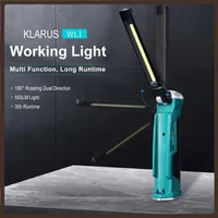 KLARUS WL1 LED Flashlight 550 Lumen Micro USB Rechargeable 180 Degrees Rotatable Foldable with 7 Light Modes COB Work Light