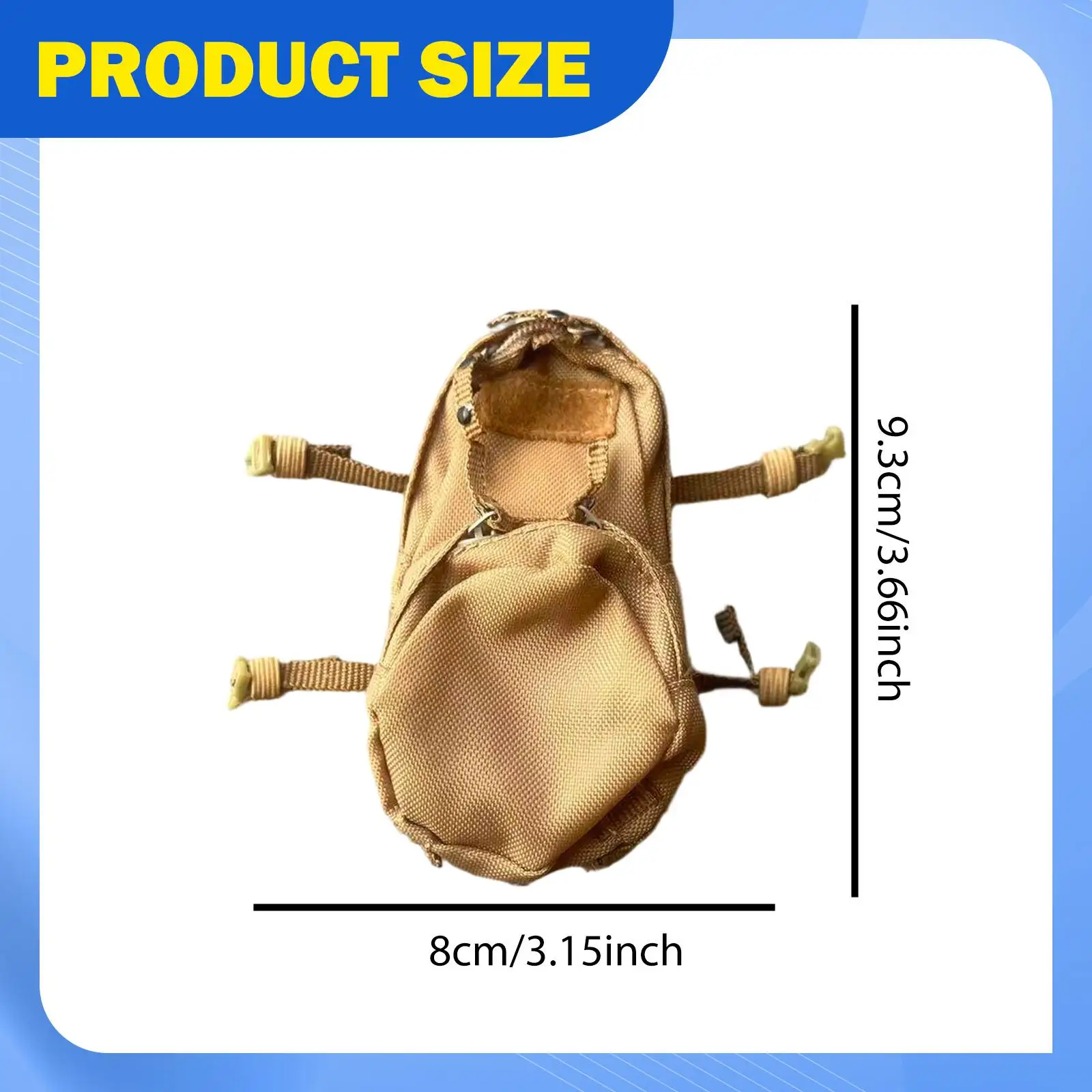 

Миниатюрная сумка для гидратации 1:6 с застежкой-молнией, аксессуары для 12-дюймовых фигурок.