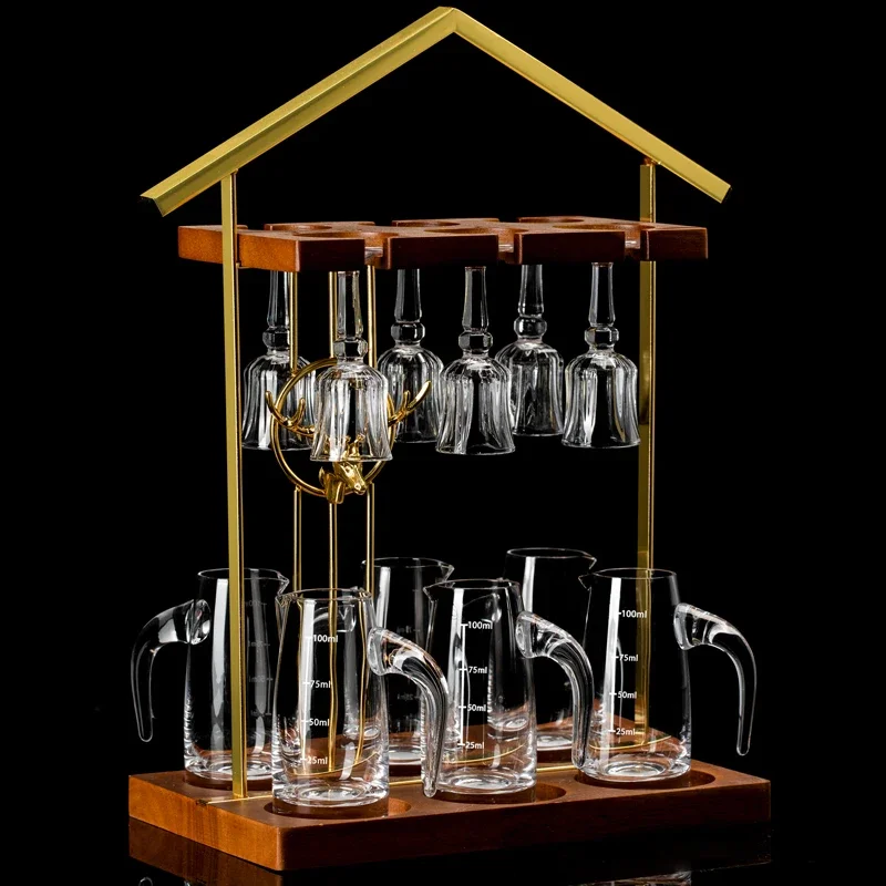 

Baijiu cup set household high-value crystal glass small one-bite cup wine cup light luxury wine dispenser wine set