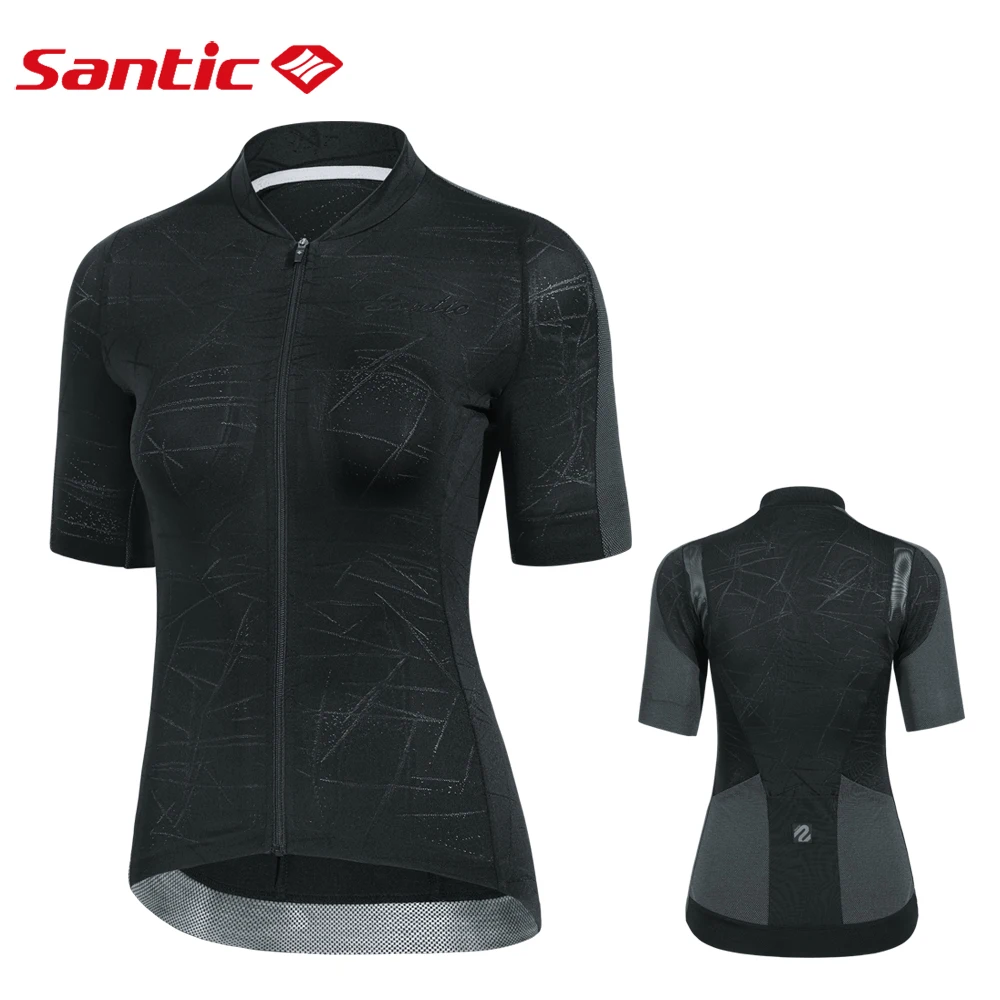 

Santic Women's Cycling Jerseys Reflective Short Sleeved Summer Comfortable Anti-sweat Cycling Jerseys L2C02231H