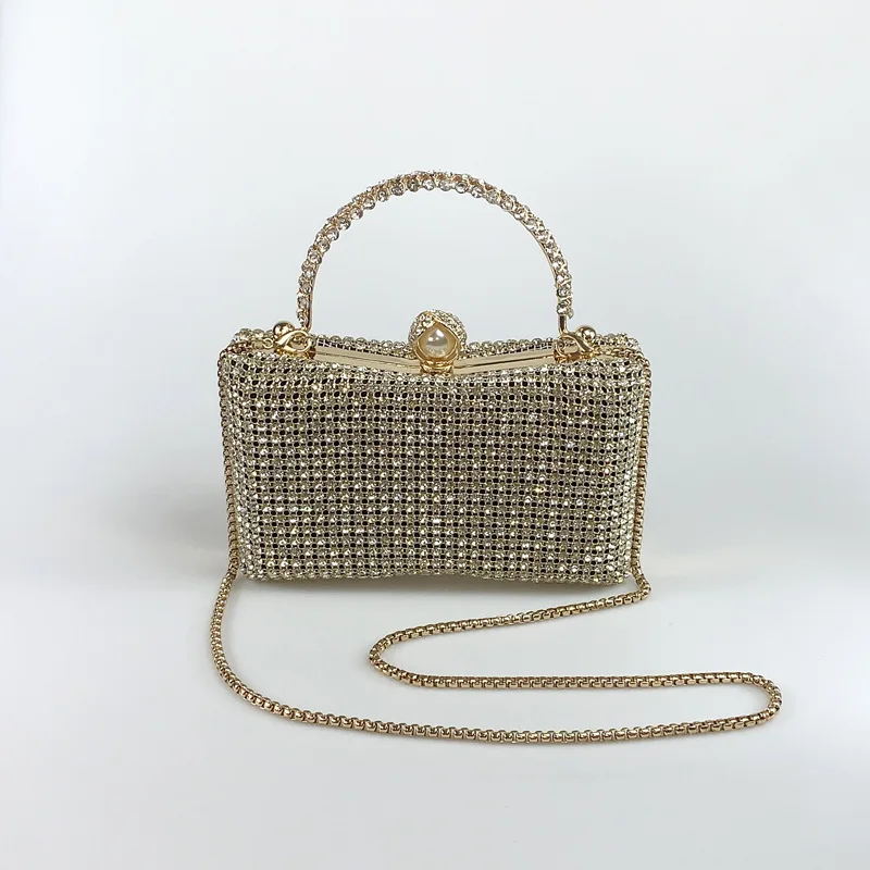 

Rhinestone Dinner Diamond Tote Bag Rhinestone Fashion Handbag High-end Bag Women Bolsa Grife Luxo Pochette Elegante Da Cerimonia