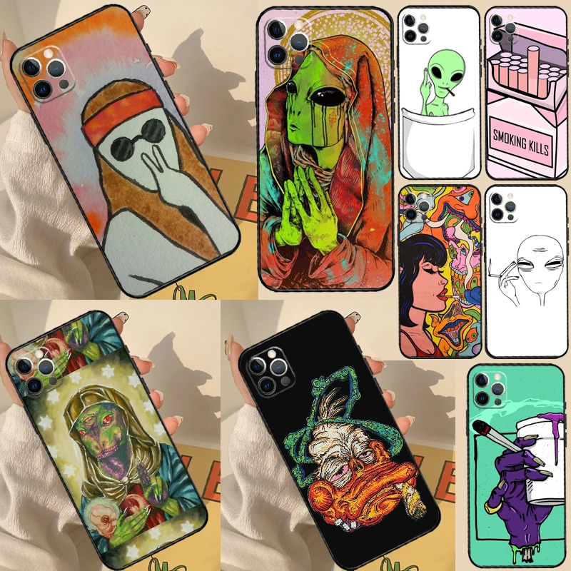 Weed Design Crazy Smoking Case For Samsung Galaxy A17 A57 A16 A26 A36 A56 A32 A52 A15 A53 A33 A13 A34 A54 A14 A35 A55