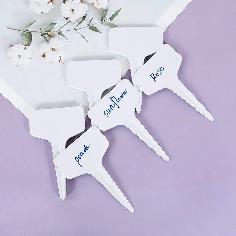 30Pcs T-Type Plant Labels Garden Plants Nursery Seedling Flower Pots Markers Label Vegetables Sorting Sign Waterproof Tags Cards