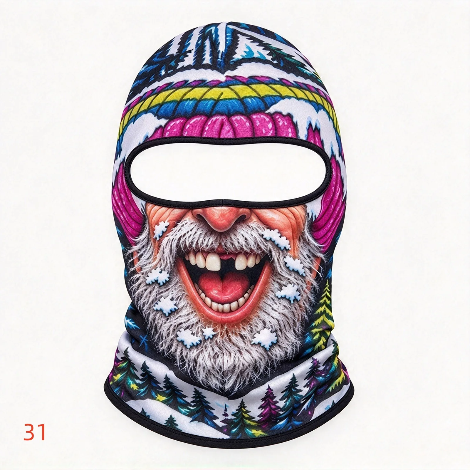 Christmas Outdoor 3D Warm Headset Riding Motorcycle Breathable Outdoor Sports Ski Mask 3D Funny Mask Warm Mask Halloween Mock He