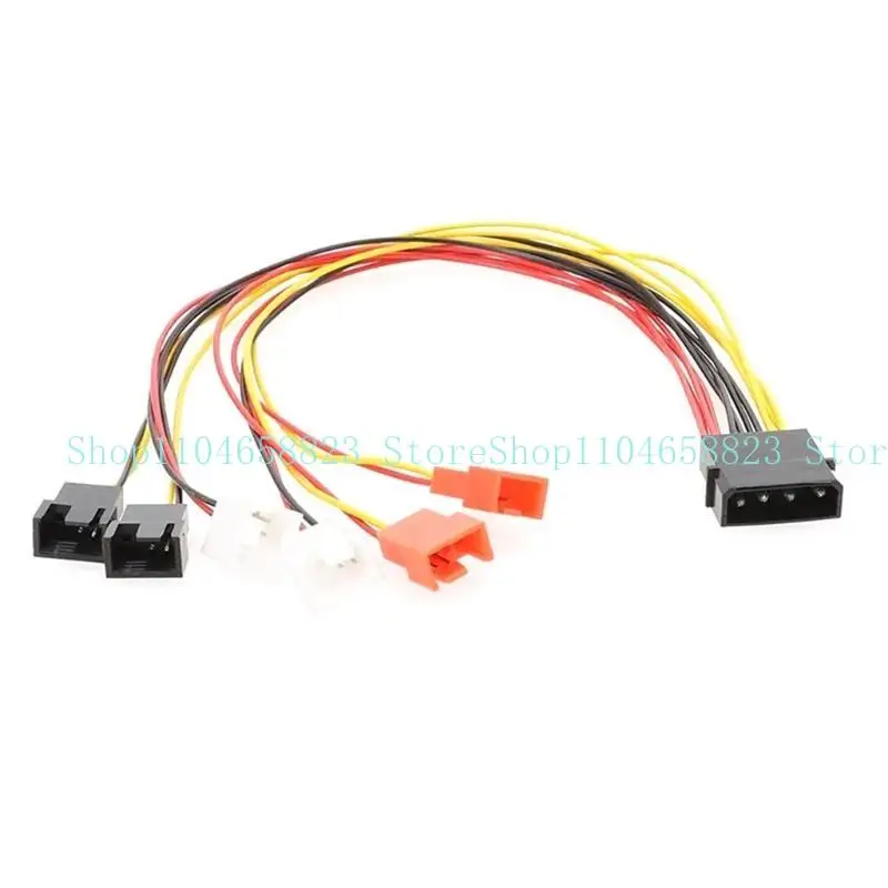 652f 4pin molex إلى 3pin موصل المروحة كابل المروحة موصل Molex الموصل 12V 7V 5V #4