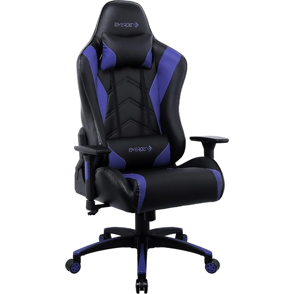 Gaming Chair 2PCS with Adjustable Height & Corresponding Part Packs, Additional Head and Lumbar Pillows, Office Chair