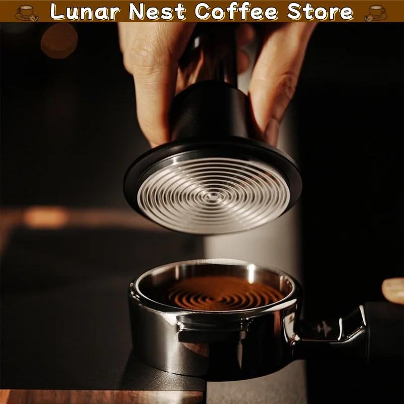 Mhw-3bomber Knight Impact Constant Pressure Espresso Tamper & Distributor 58mm Spring-Loaded Click Feedback Barista Tool Gift
