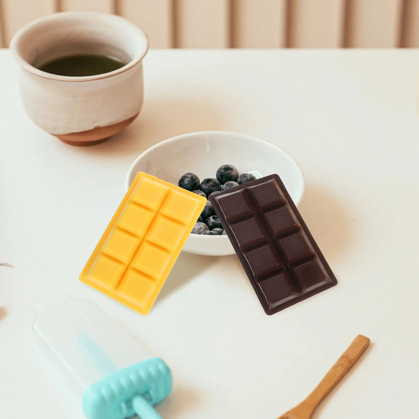 Simulation d'ornements de chocolat, 4 pièces, faux modèle décoratif en résine de chocolat, accessoires Photo, fête, mariage, affichage de noël