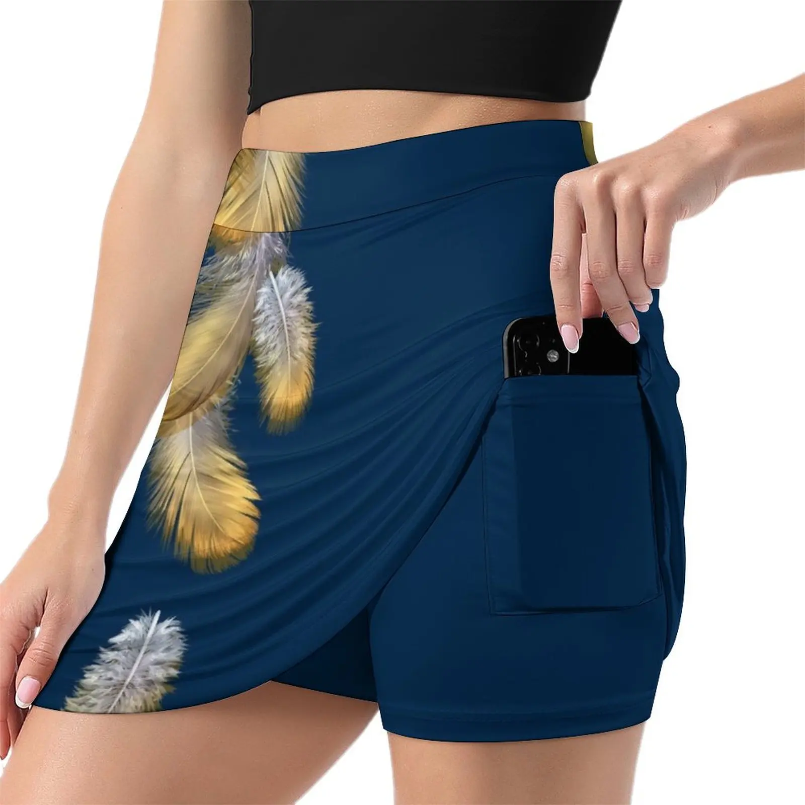 Feather Cascade Mini Skirt korean women's clothes Women's clothing dress short skirt