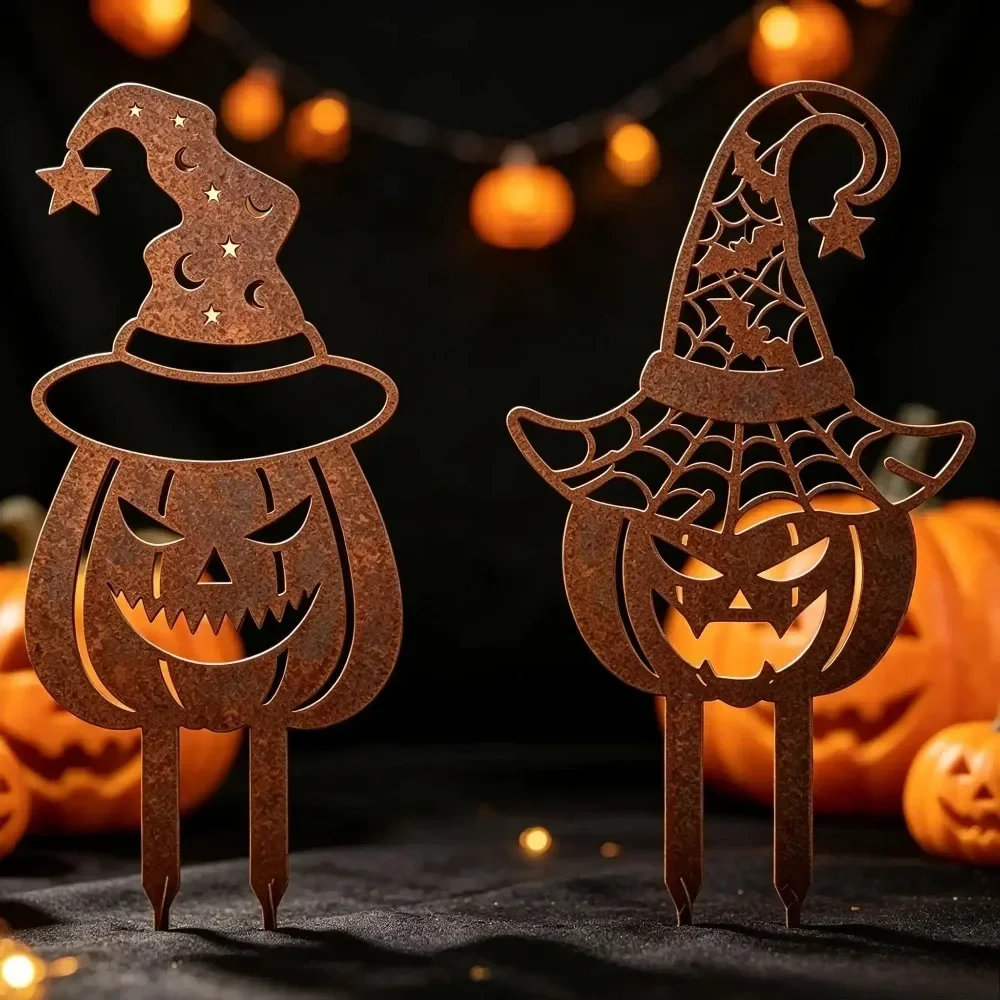 CIFbuy Pumpkin Witch Hat Silhouette Gaming Mouse Pad Non-Slip Rubber Base Edge-Locked Laptop Desk Mat