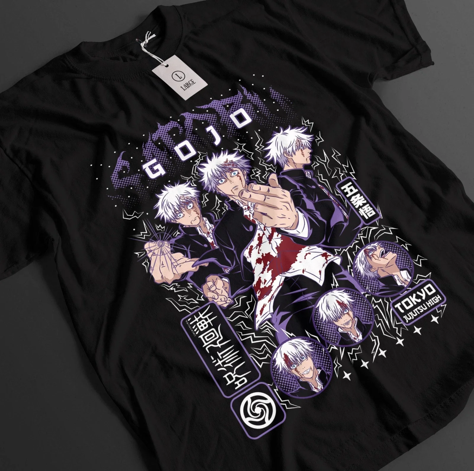 2026 Summer Jujutsu Kaisen Retro Cosplay T-shirt Men's Super Casual Cotton Printed Short-sleeved Unisex Children's Sports Shirt