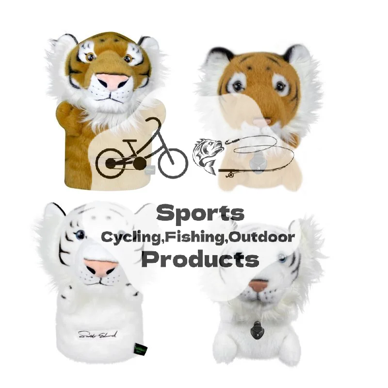 Cute Plush Animal Golf Club Head Covers For 1/3/5 Driver Protect Golf Clubs From Scratches Fashionable And Beautiful