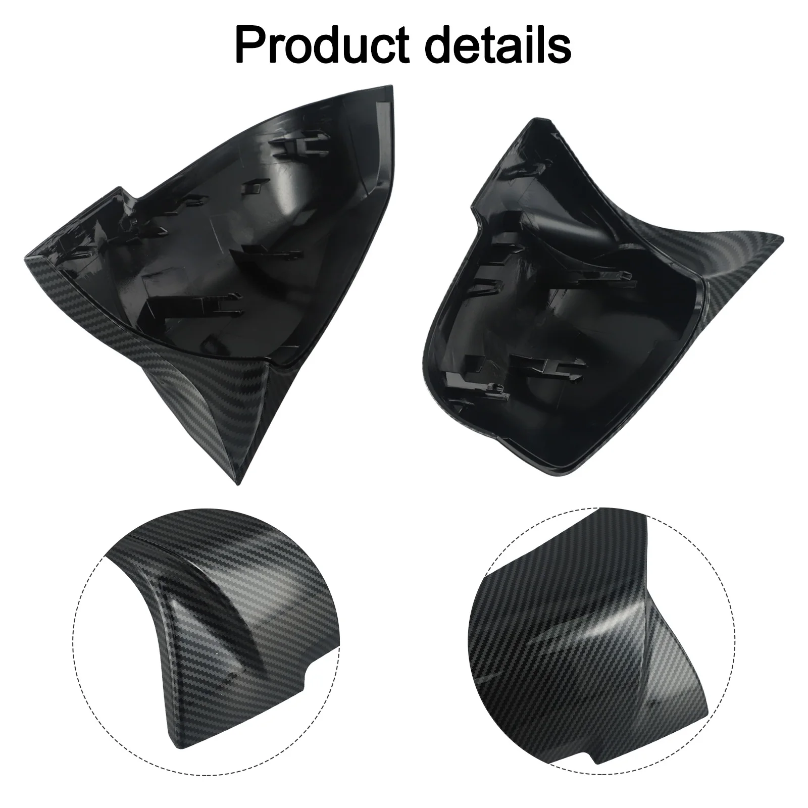 

Fiber Side Mirror Color As Shown In The Figure Fashionable Side Mirror Cover Enhanced Style Enhanced Visibility Sleek Design