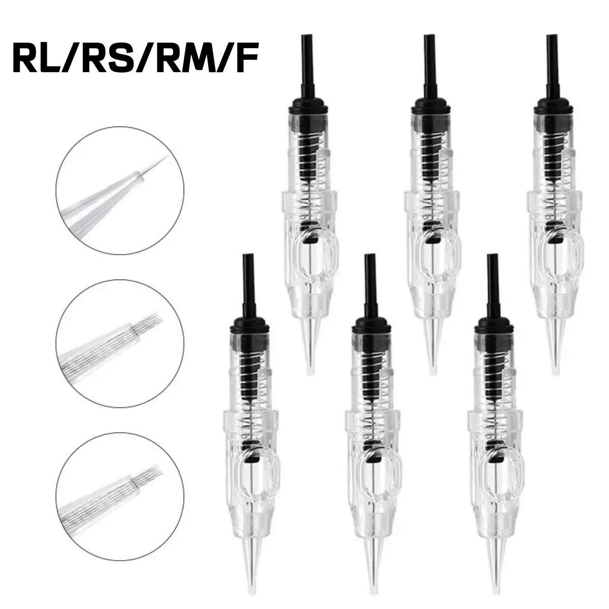 

100/10pcs PMU Disposable Sterilized Tattoo Cartridge Needles 600D-G 1R 3R 5R 5F 7F for Permanent Makeup Eyebrow Lips Supply