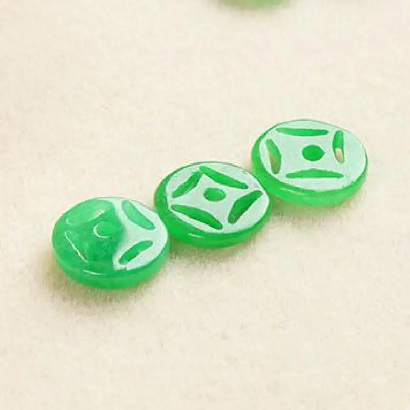 

Natural Myanmar Jadeite Green Jade Money Beads For Jewelry Making Diy Bracelet Necklace Burma Jade Spacer Beads Accessories