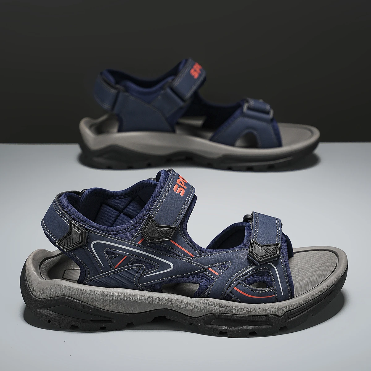 Herren Casual Sport-Sandalen Outdoor-Wandersandalen Komfortable Rutschfeste Strand- und Trekking-Sandalen Übergröße Verstellbar