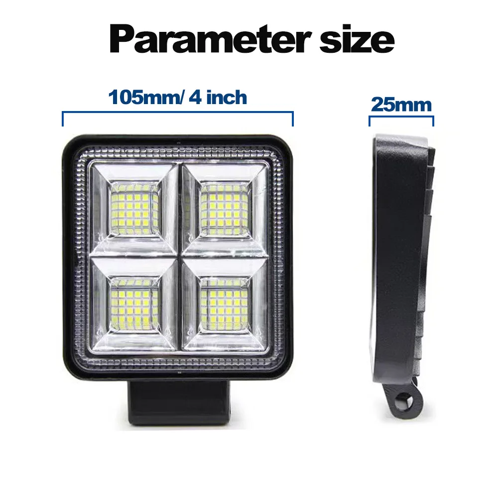 LED 스포트라이트 프론트 스포일러 192W 12V 24V 64Led 작업 조명 트랙터 자동차 차량 4x4 오프로드 Barra 작업 운전 라이트 썸네일 4
