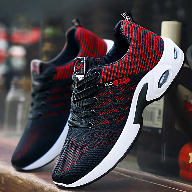 2024 Spring New Wave Men's Shoes Breathable Lace up Running Shoes Korean Edition Lightweight Casual Walking Shoes for Men