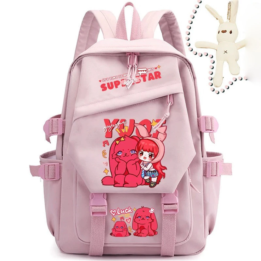 Mochila Kpop GIDLE YUQI para estudiantes, Bolsa Escolar Kawaii de gran capacidad, bolsa de viaje para la universidad, mochila para mujer