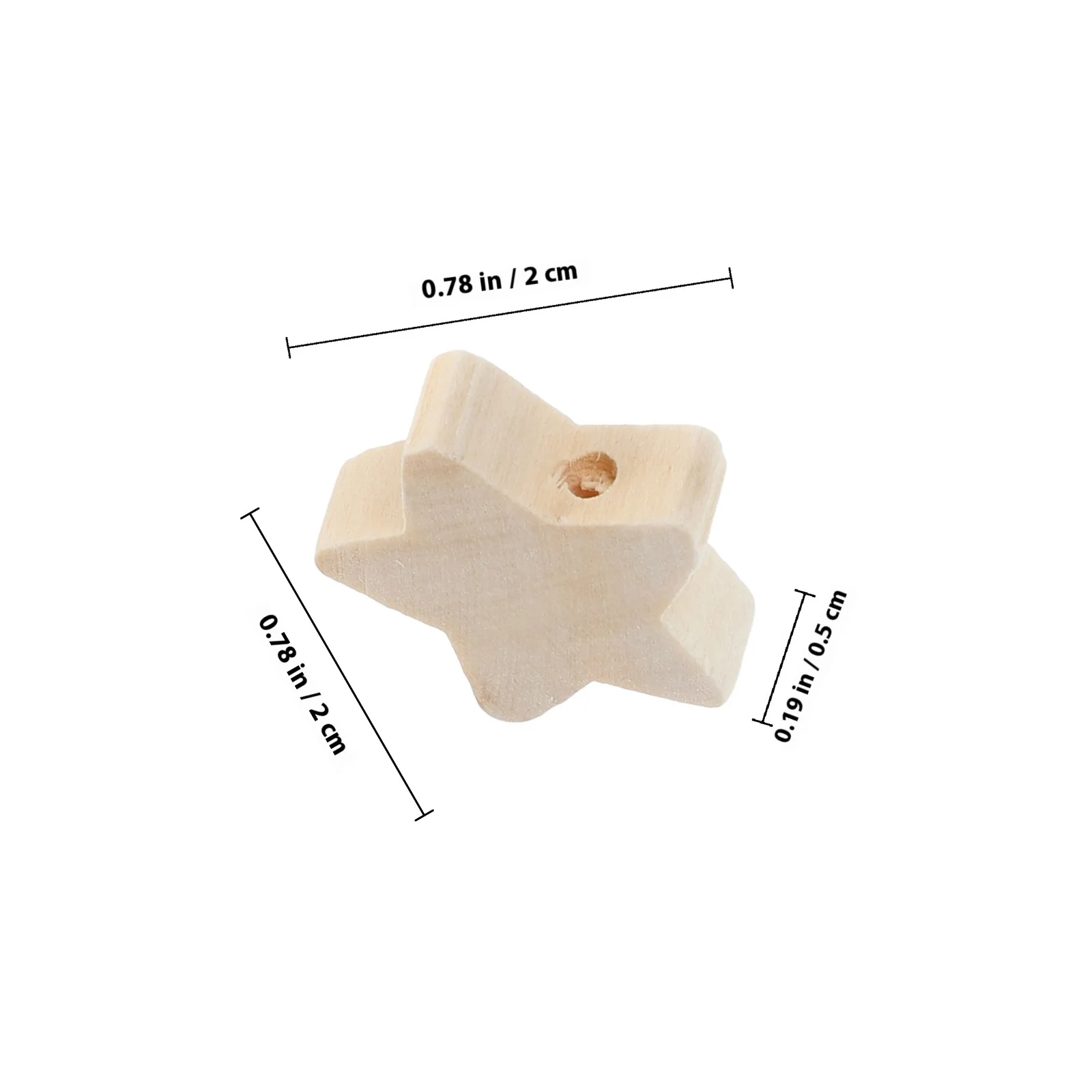 100Pcs 나무 구슬 별 모양의 매끄러운 표면 어린이를위한 이상적인 보석 만들기 DIY 공예 액세서리 팔찌 목걸이 크리 에이 티브