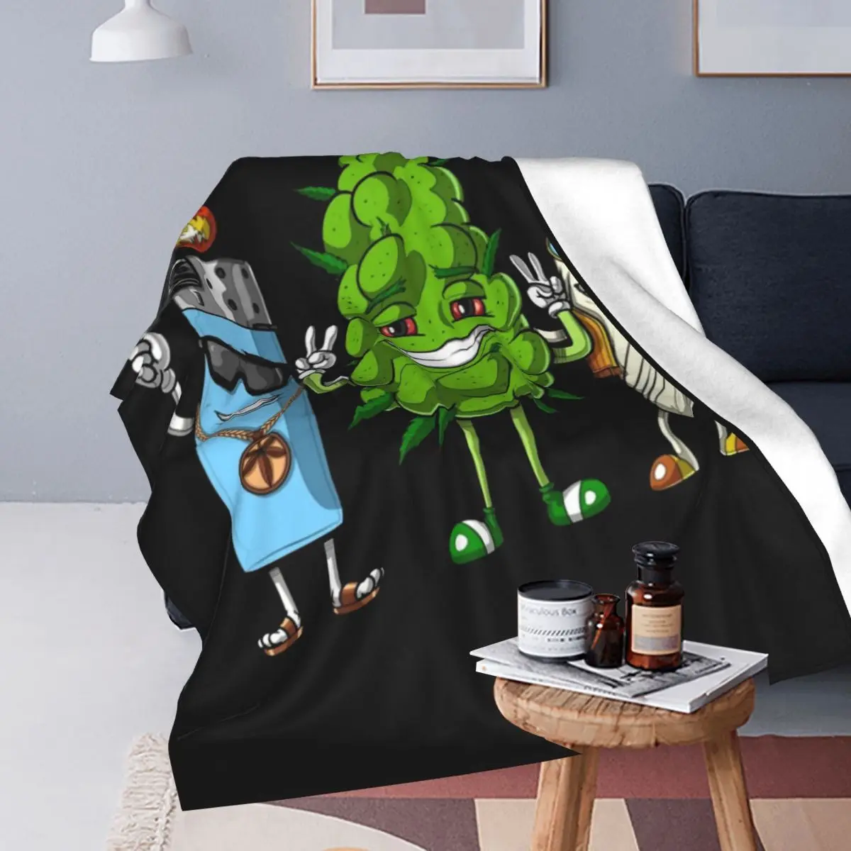 Weed Bud Joint Lighter Blanket Fleece Lightweight Throw Blanket Sofa Throw Blanket For Home Bedroom Office Throws Bedspread