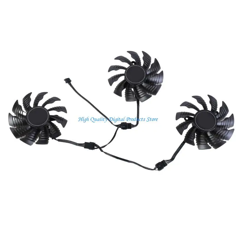 

U2JE 3Pcs PLA09215S12H 82mm 4Pin Cooling Fan Replacement for 2080 Graphics Card