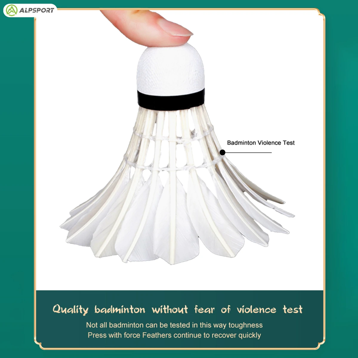 ALP 606 Badminton Shuttlecocks 6PCS white goose feather Shuttlecock for training badminton 77-76 speed