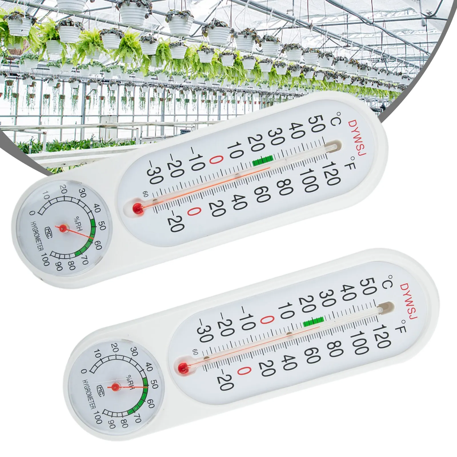 Termometr czytnik temperatury-20-120 (RH) temperatura w szklarni termometr pokojowy duży zewnętrzny miernik higrometr