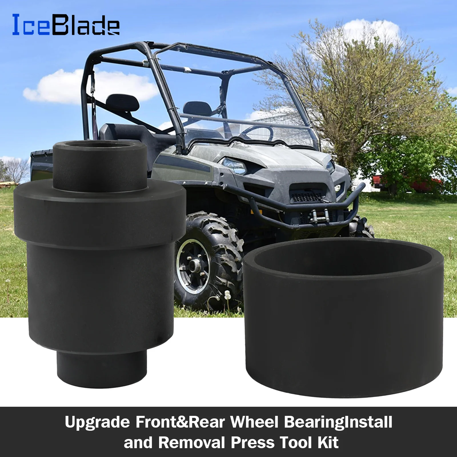 

IceBlade Upgraded Front/Rear Wheel Bearing Install and Removal Press Tool Kit Compatible with Polaris Sportsman XP 550 850 1000