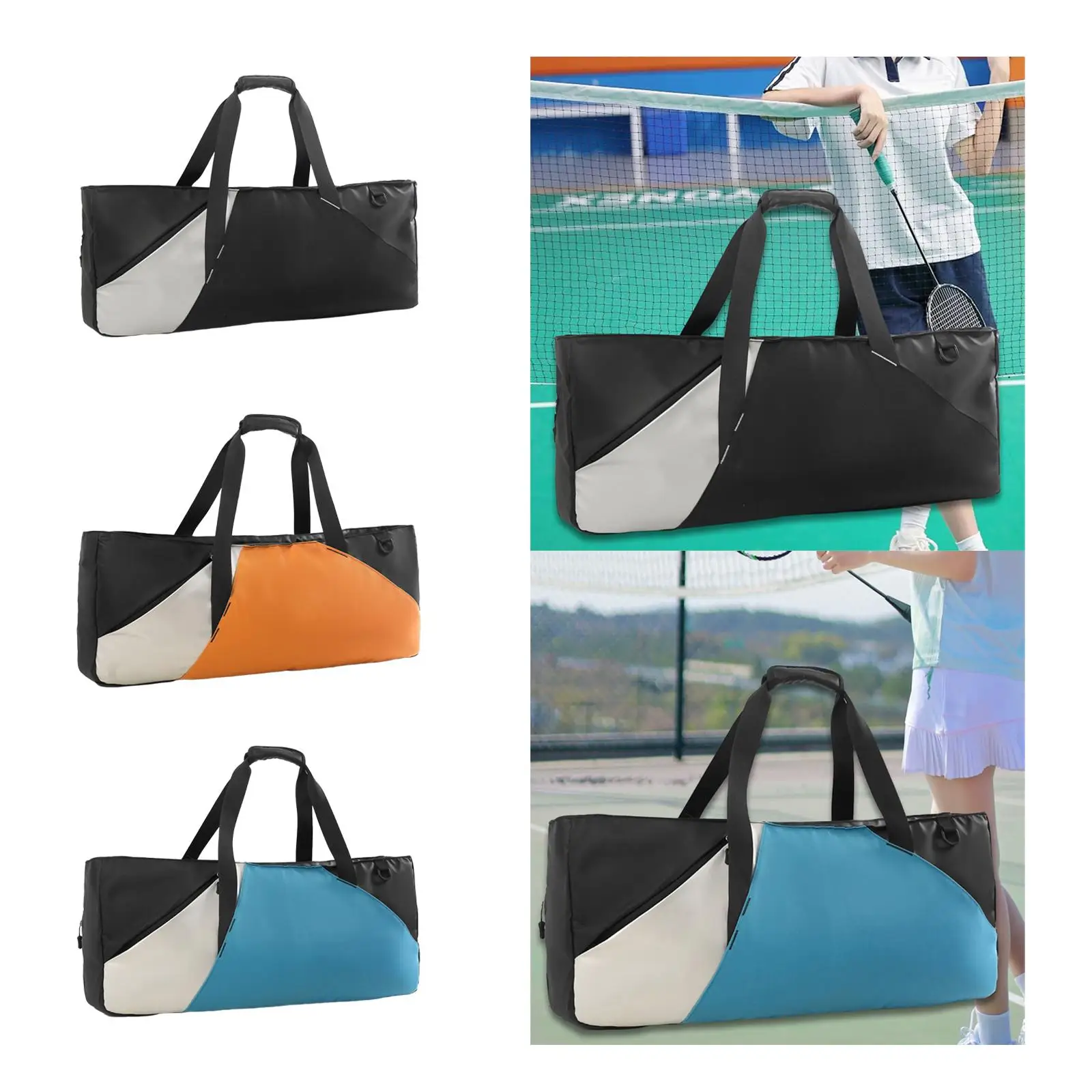 Badminton Racket Bag with Shoulder Strap and Hand Carrying Bag, Waterproof,