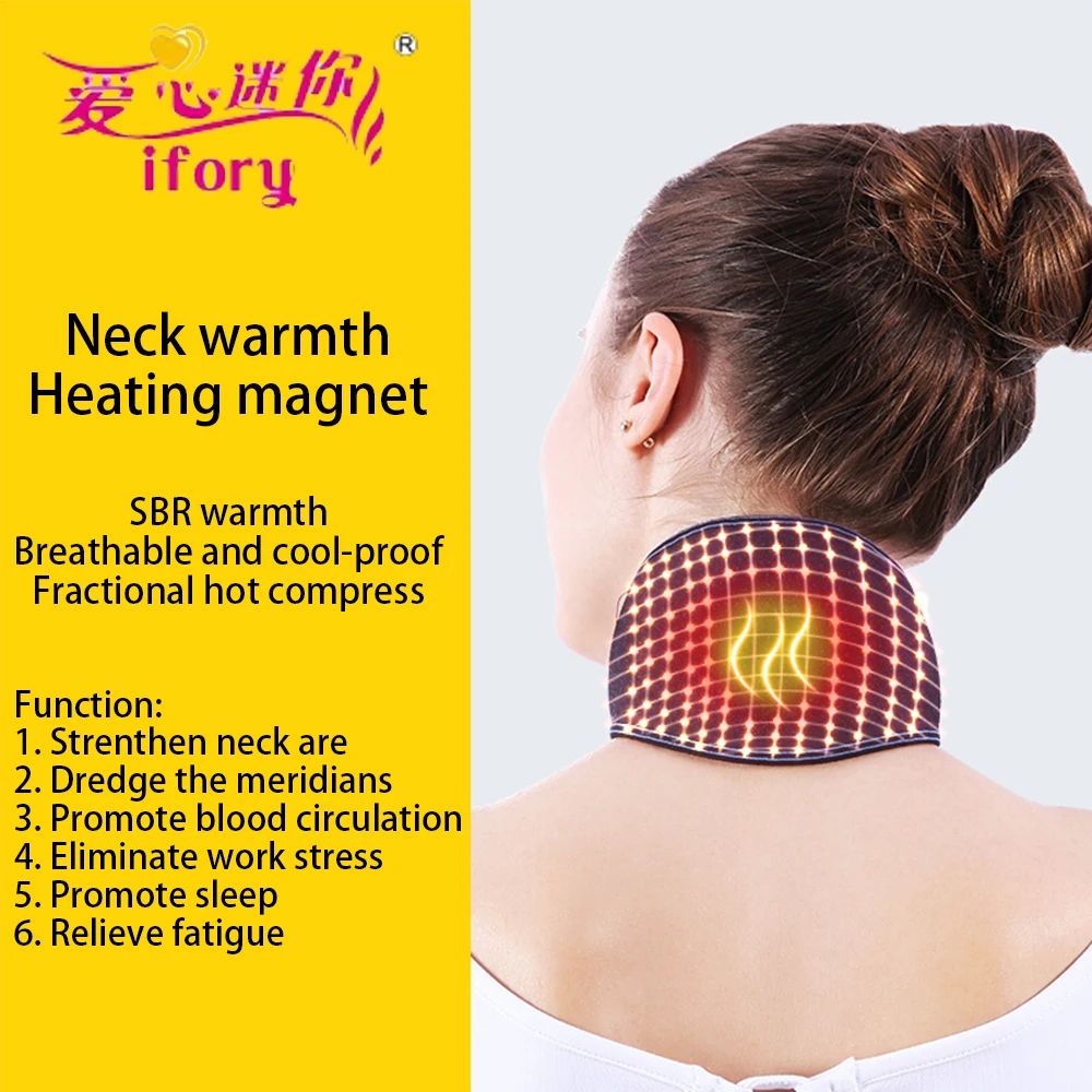 5Pcs Self-Heating Magnetic Neck Support Brace Soft Portable Cervical Pillow Spontaneous Heat Therapy for Tingling