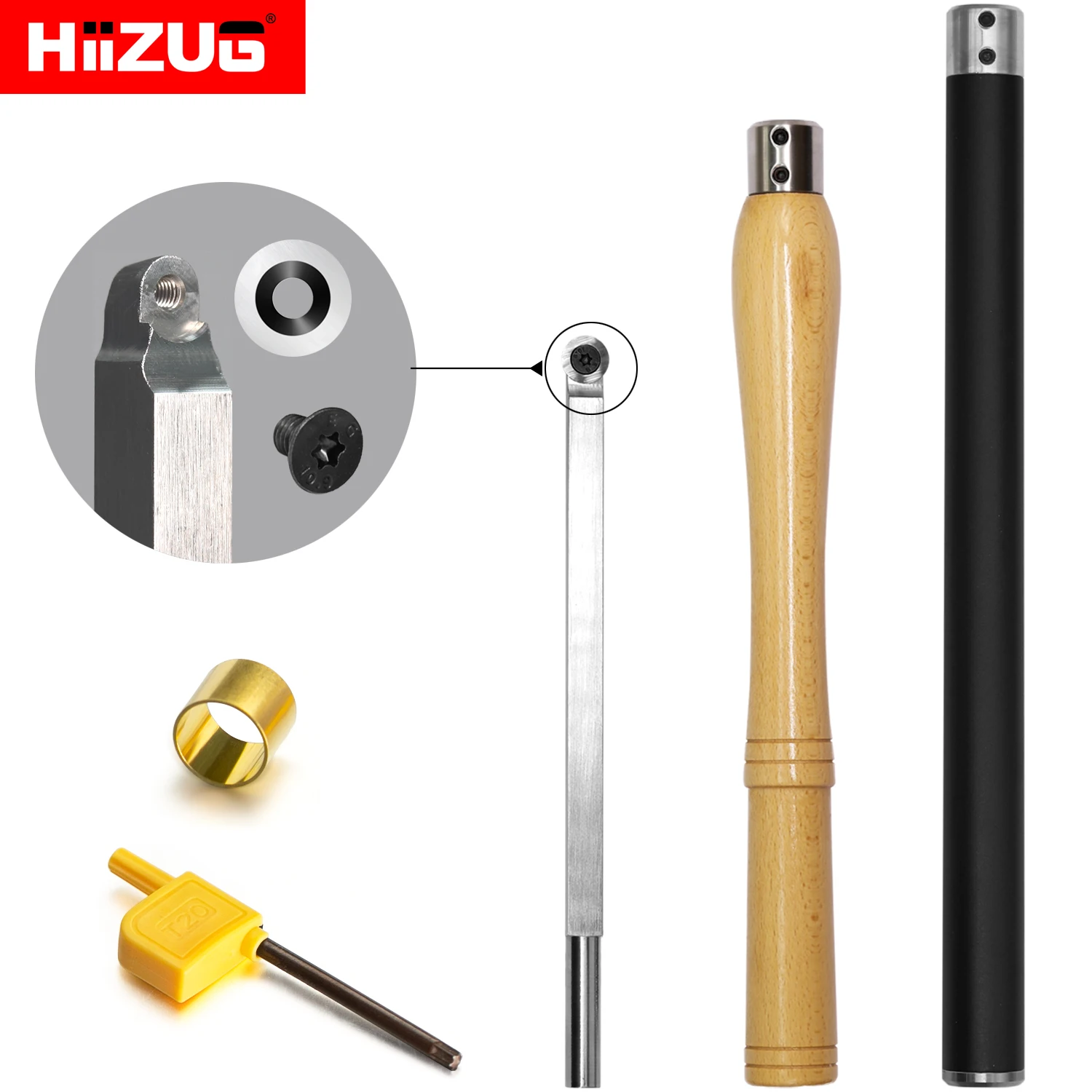 Woodturning Carbide Round Tip Lathe Chisel Gouge Tool Round Cutter Finisher for Wood Hobbyist or DIY