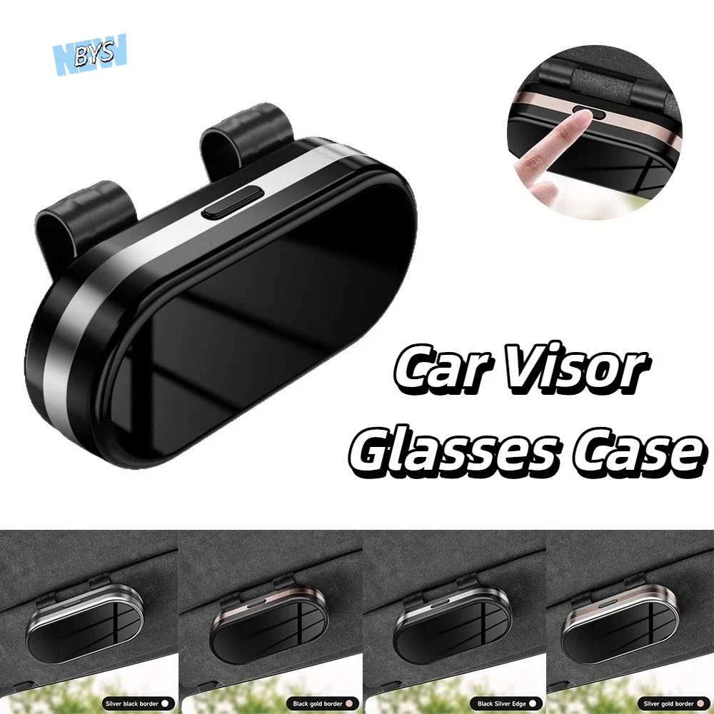 

Premium Car Visor Glasses Case Anti-Scratch Press Switch Auto Sunglasses Organizer Storage Shock-proof Car Sunglasses Holder