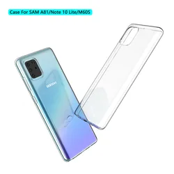 Clear Case for Samsung Note10 lite M60s Transparent Soft TPU Shockproof Phone Back Case for Samsung Galaxy Note 10 lite/A81/M60S