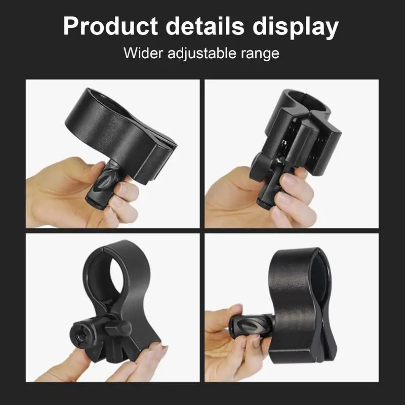 マイククリップ マイクホルダー スタンド用 3パック 調節可能なクランプマウント 教会スタジオ 録音コンテンツ ビデオ スポーツ ラジオ PC用