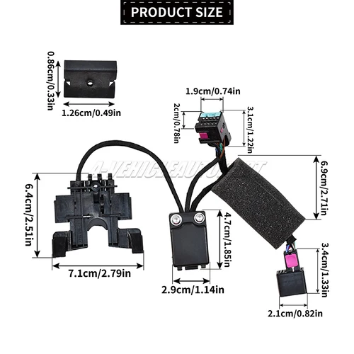 Imagen 2 del producto Nuevo para VW Golf A7 Beetle Mk2 Skoda Octavia Mk3 Selector de marchas automático Micro interruptor 9 pines 5Q0713128A accesorios de coche