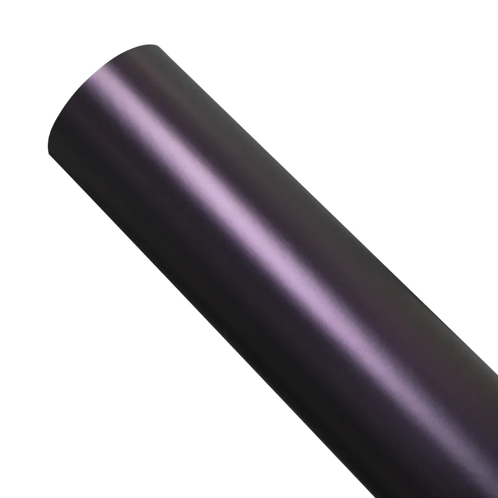 

Premium PVC Matte Black Purple Vinyl Car Wrap Film Roll with Air Release Self Adhesive Matte Decal Car DIY Wrapping Accessories