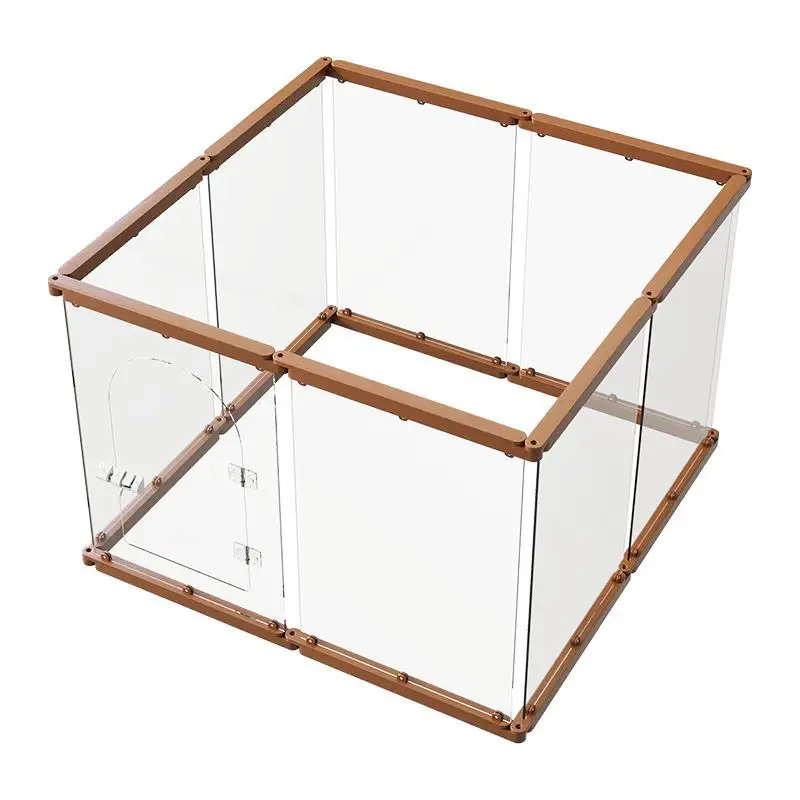 

Light luxury acrylic transparent pet fence dog cage free combination