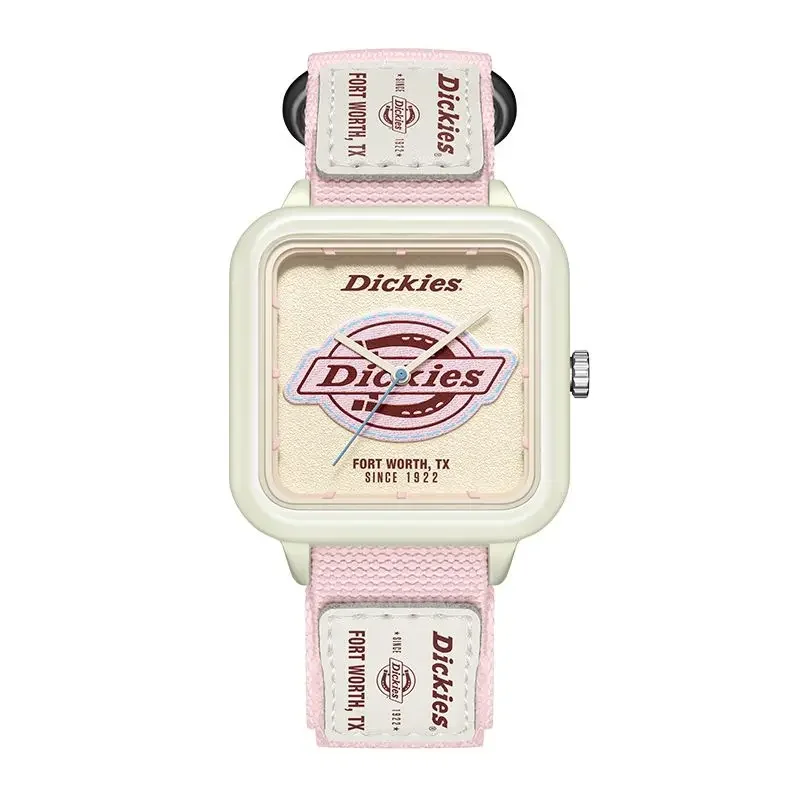 Reloj cuadrado Dickies genuino, correa de nailon, cuarzo deportivo para estudiantes CL-607