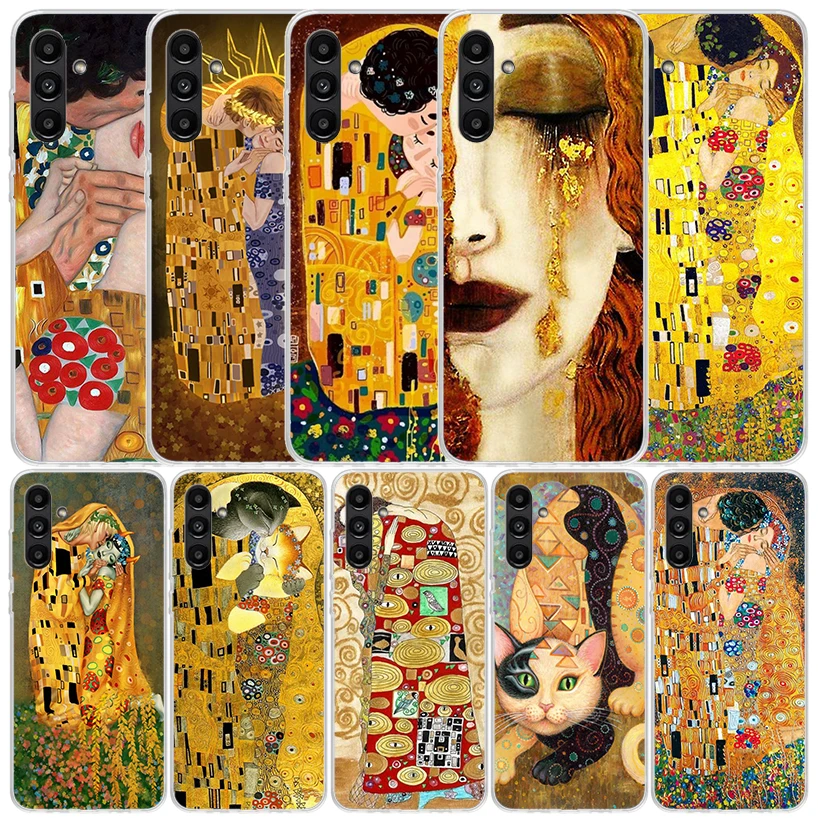 Kiss by Gustav Klimt Desig Phone Case For Samsung Galaxy A15 A14 A13 A12 A55 A54 A53 A52 A35 A34 A33 A32 A25 A24 A23 A22 A04S A0