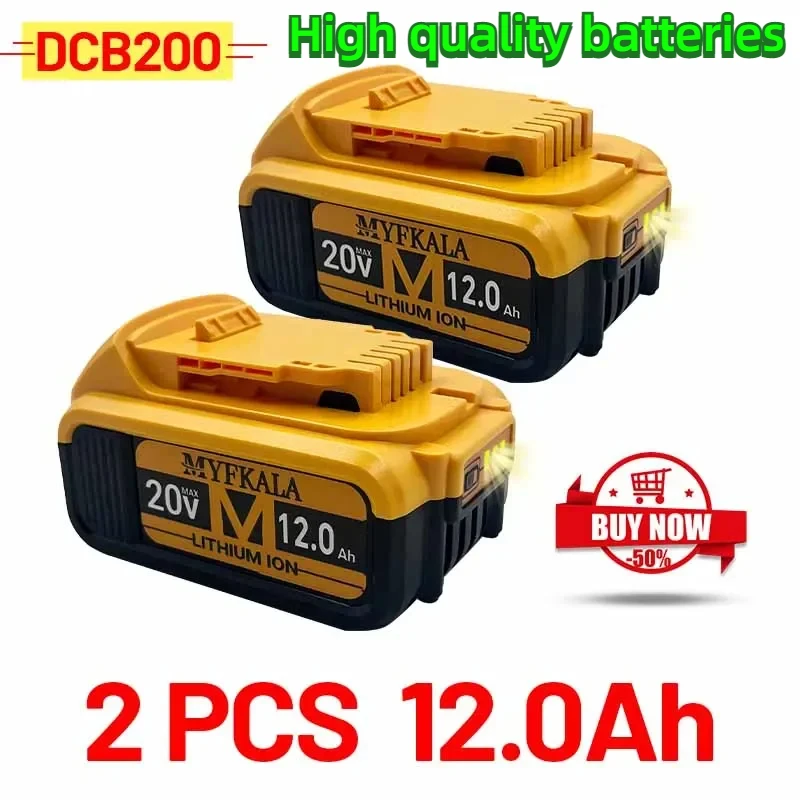 

New 100% Original 12000mAh 20V for Dewalt Power Tool Battery DCB206 20V 18.0Ah Battery DCB206 20V Battery DCB205 DCB200