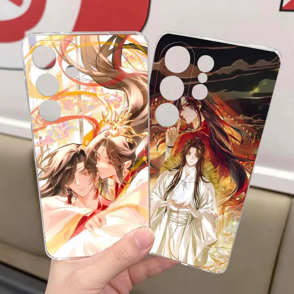 Anime Heaven Officials Blessing Phone Case For Samsung S26 S25 S24 S23 S22 Ultra Plus FE A55 15 16 4G 5G Shockpoof Transparent C