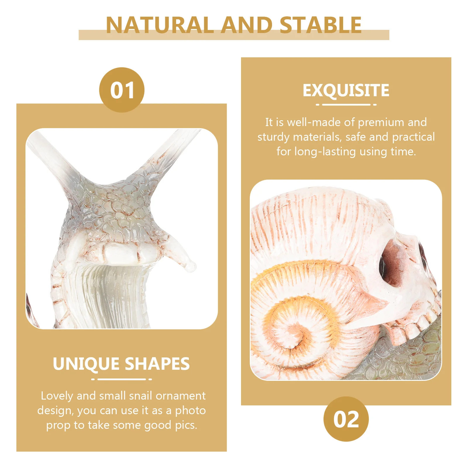 

Simulation Snail Ornament Resin Mini Figures Decoration Garden Statue Sculpture Figurines Statues Landscape