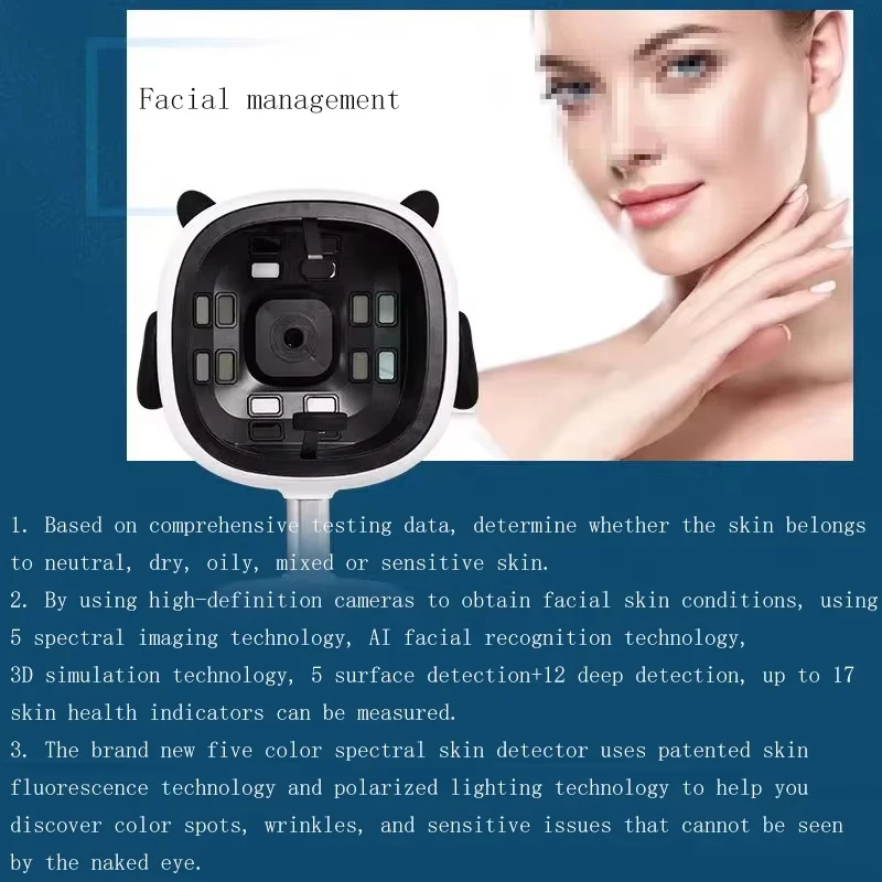 C8 Intelligenter Hauterkennungsanalysator Facial UC Layer Moisture Spectral Analyzer