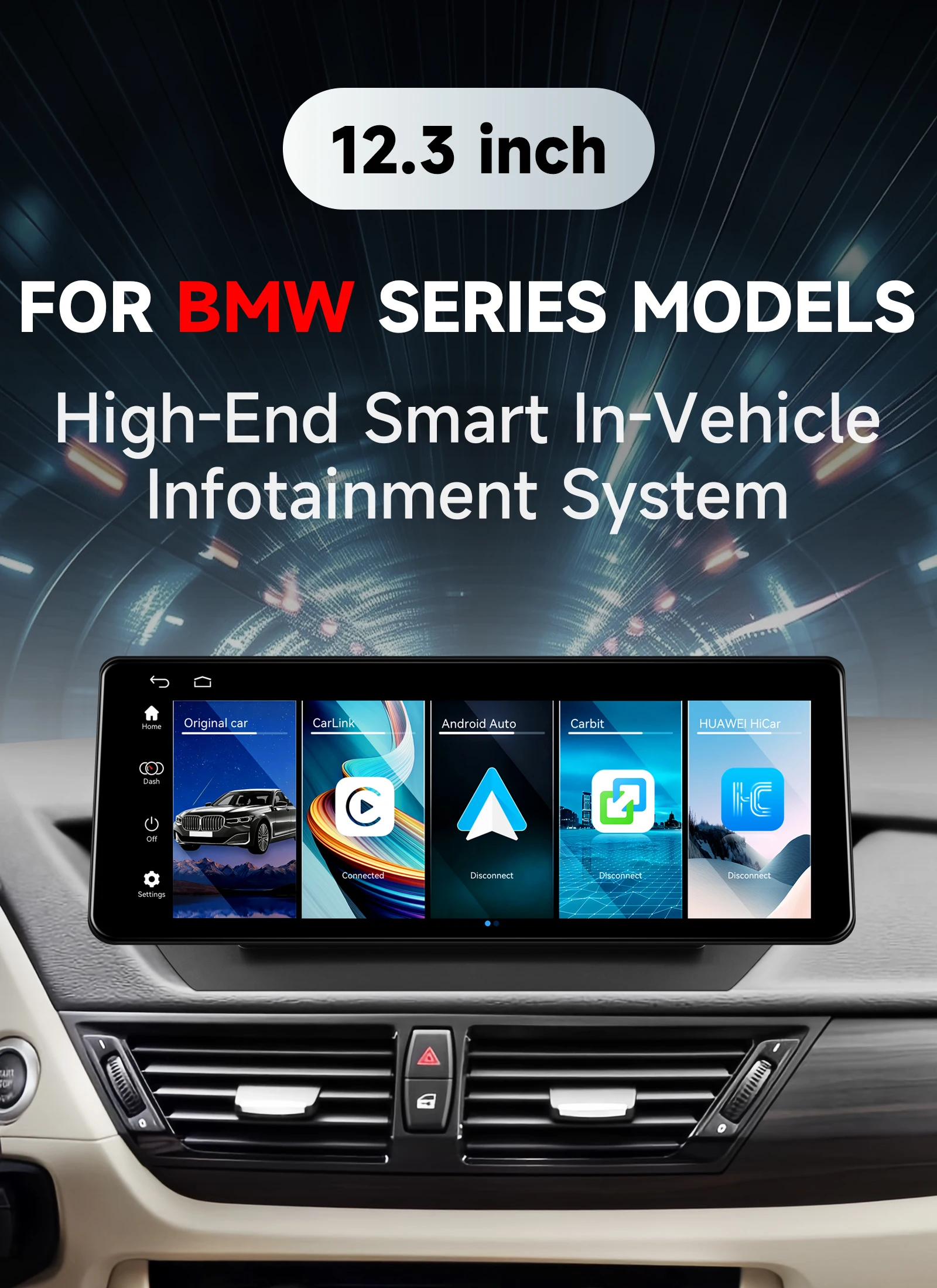 Autoradio GPS für BMW X1 E84 2009-2015 CIC Multimedia-Player Kabelloses CarPlay Android Auto 1920*720 Touchscreen 2 USB-Anschlüsse
