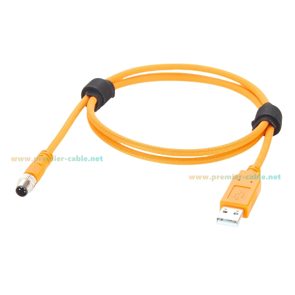USB Configuration Cable to PC USB to M8 4Pin RS232 Serial Cable With FTDI Chip PLC Programming Cable Compatible Sick for Sensor