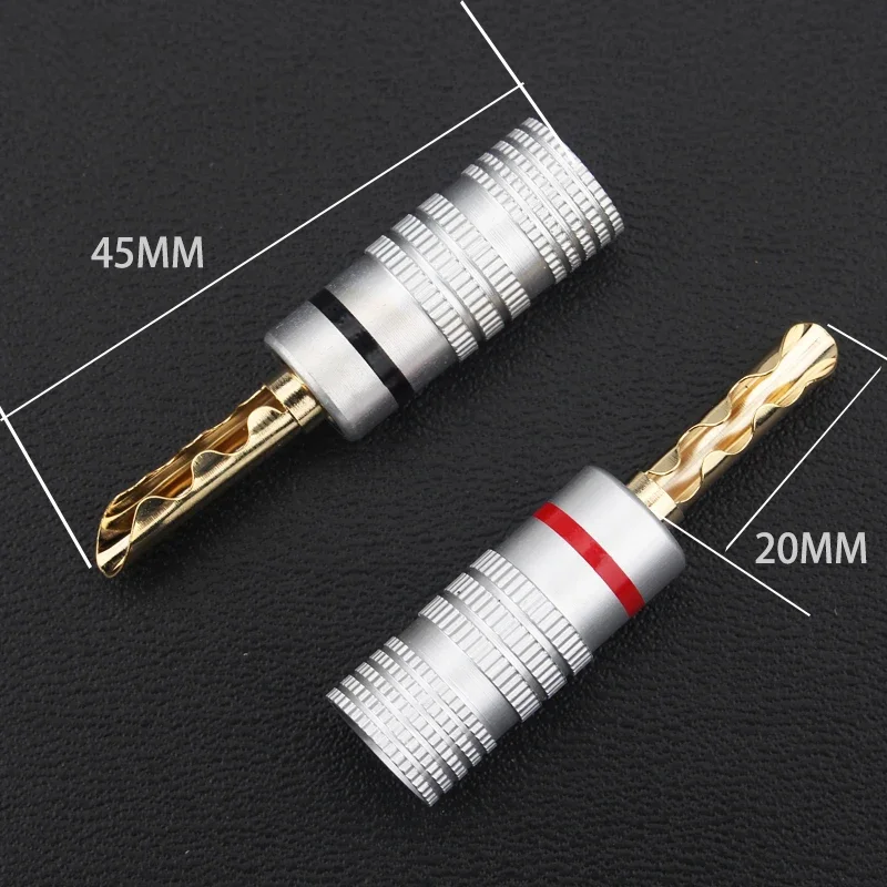 Hi-Fi аудиокабель-адаптер для динамика с банановым штекером, 5 мм, разъем с позолоченным покрытием без припоя
