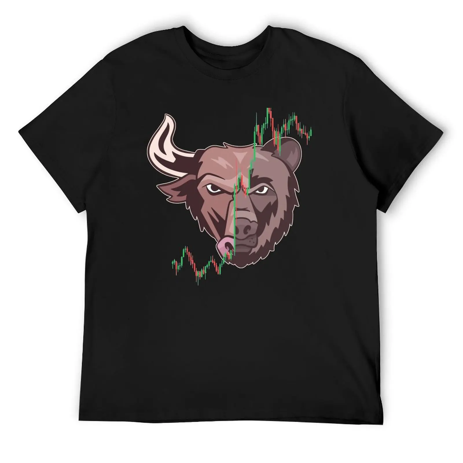 Bull vs Bear Candlestick Chart Stock Market Investor Trader T-Shirt quick drying plain heavy weight t shirts for men