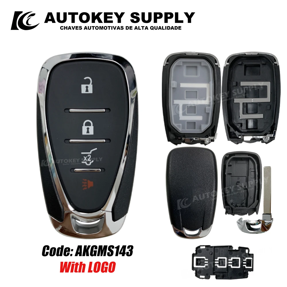 ForChevrolet Smart Card Key Shell 2 2 + 1 3 4 5 pulsanti auto/SUV con Logo Autokeysupply