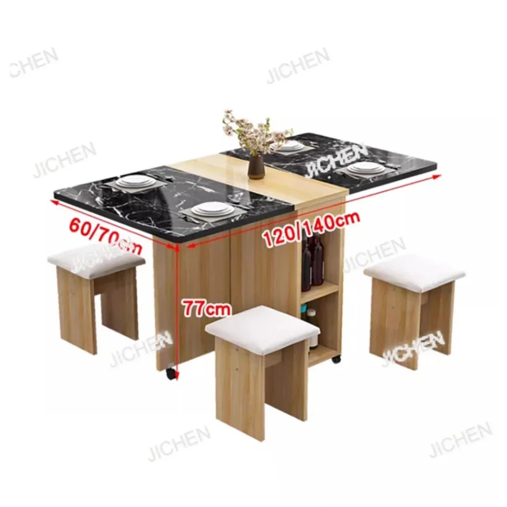 

Folding Dining Table Set 4 Chairs Italian Nordic Luxury Dining Table Decorate Simple Mesas Y Sillas De Comedor Kitchen Furniture